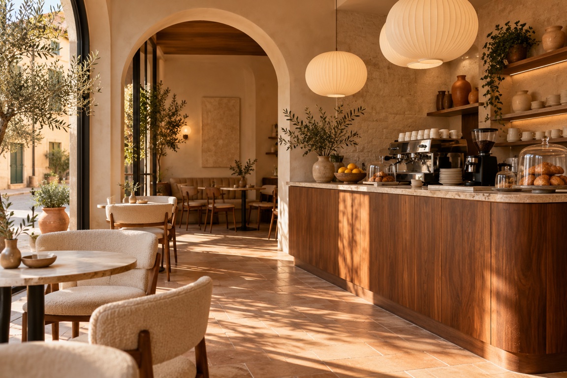 Interno di una caffetteria: esempio illustrativo di immagine per un sito