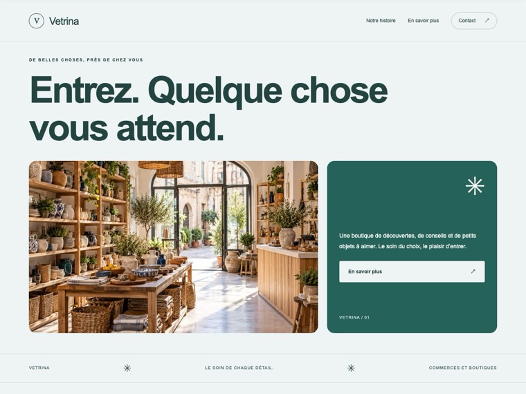 Commerces et boutiques — Vetrina