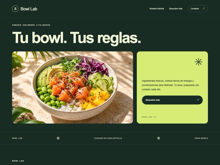 Poke bowls — Bowl Lab